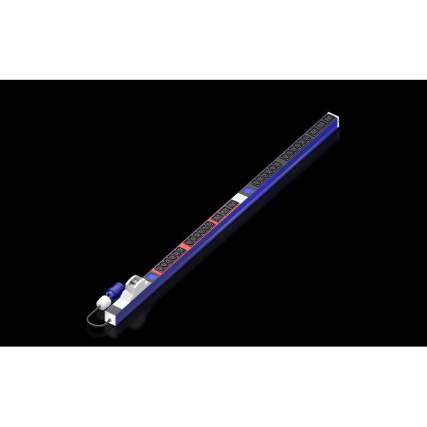 PDU with local power measurement, blue version, WxHxD: 44x1308x47 mm image 1
