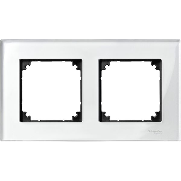 Real glass frame, 2-gang, Brilliant white, M-Elegance image 4