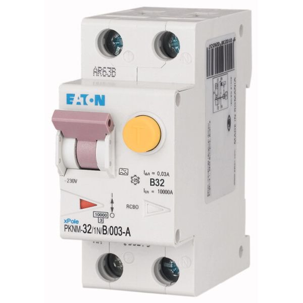 RCD/MCB combination, 32 A, 30 mA, MCB trip characteristic: B, 1p+N, RCD trip characteristic: A image 3