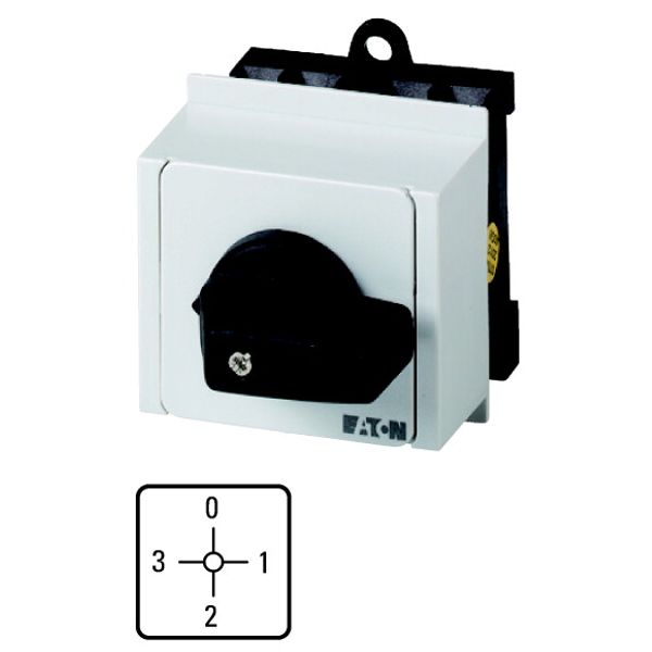 Ammeter selector switches, T0, 20 A, flush mounting, 2 contact unit(s), Contacts: 4, 90 °, maintained, With 0 (Off) position, 3-0-1-2, Design number 8 image 1