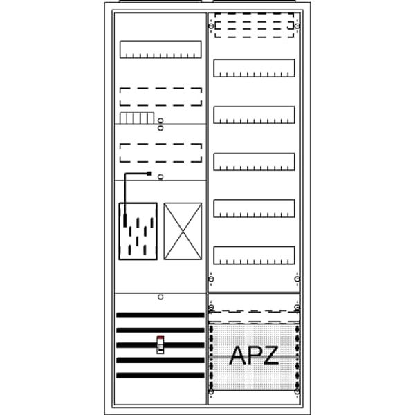BA27MB Meter board, Field width: 2, Rows: 57, 1100 mm x 550 mm x 215 mm, Isolated (Class II), IP31 image 53