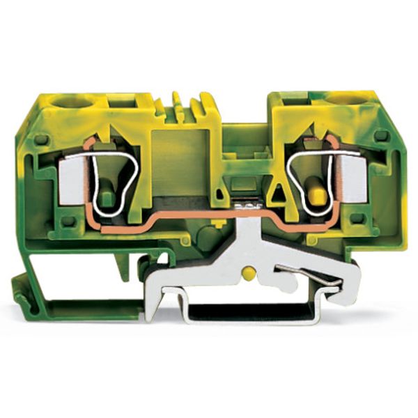 2-conductor ground terminal block 10 mm² center marking green-yellow image 1