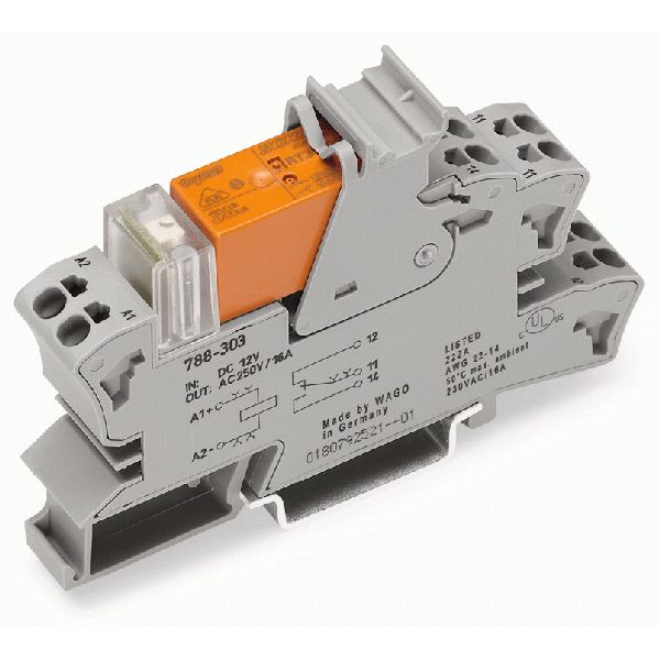 Relay module Nominal input voltage: 48 VDC 1 changeover contact gray image 4