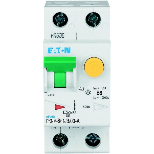 RCD/MCB combination, 6 A, 300 mA, MCB trip characteristic: B, 1p+N, RCD trip characteristic: A image 6