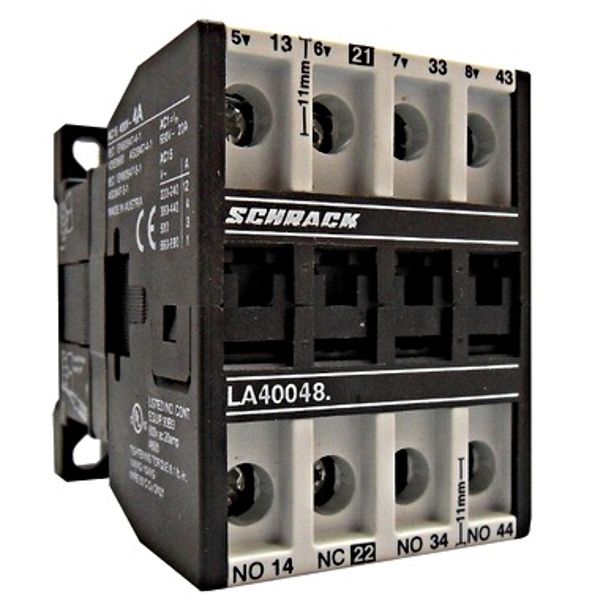 Auxiliary contactor , 4A, 24V, AC15, 3NO+1NC image 1