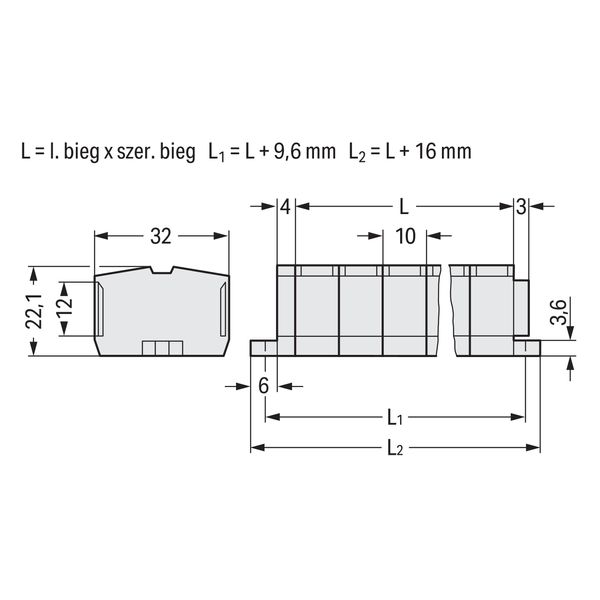 4-conductor terminal strip without push-buttons suitable for Ex e II a image 5