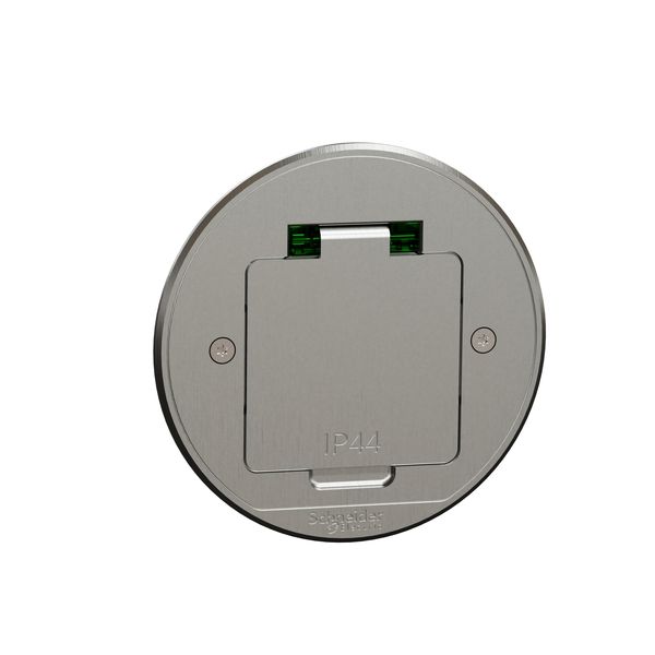 Socket-outlet, Unica System+, complete product Schuko IP44 grey image 2