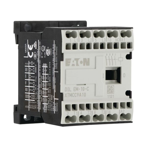Contactor, 24 V 50/60 Hz, 3 pole, 380 V 400 V, 4 kW, Contacts N/O = Normally open= 1 N/O, Spring-loaded terminals, AC operation image 16