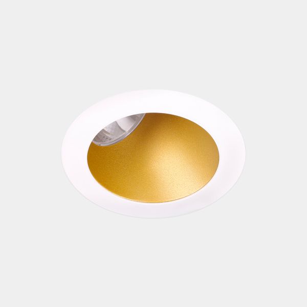 Downlight Play Deco Asymmetrical Round Fixed 11.9W LED warm-white 3000K CRI 90 18.7º PHASE CUT White/Gold IP54 992lm image 1