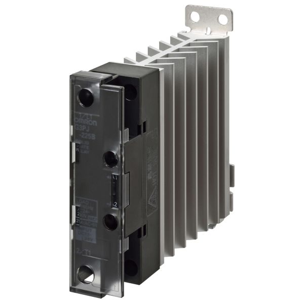 Solid-state relay, 1 phase, 27A, 24-240V AC, with heat sink, DIN rail image 2