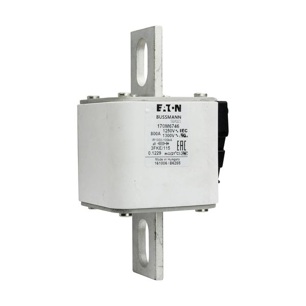 Fuse-link, high speed, 800 A, AC 1250 V, size 3, 76 x 92 x 159 mm, aR, IEC, UL, single indicator image 14