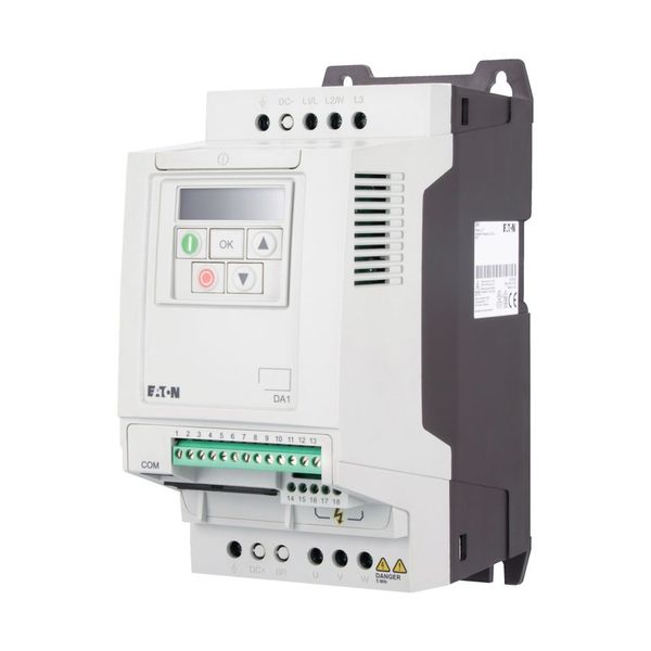 Variable frequency drive, 230 V AC, 1-phase, 7 A, 1.5 kW, IP20/NEMA 0, Radio interference suppression filter, 7-digital display assembly image 13