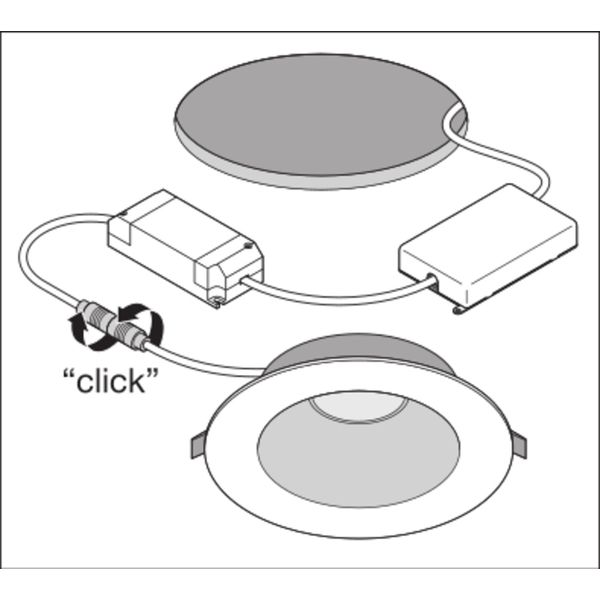 DOWNLIGHT UGR19 DALI DN155 14 W 830 WT IP54 DALI image 25