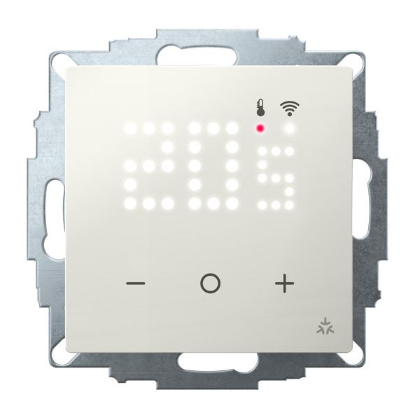 Smart Home fähiger UP-Thermostat als Raumregler, RAL 9010 glänzend 55x55, AC 230V, Relais 16 (4) A image 1