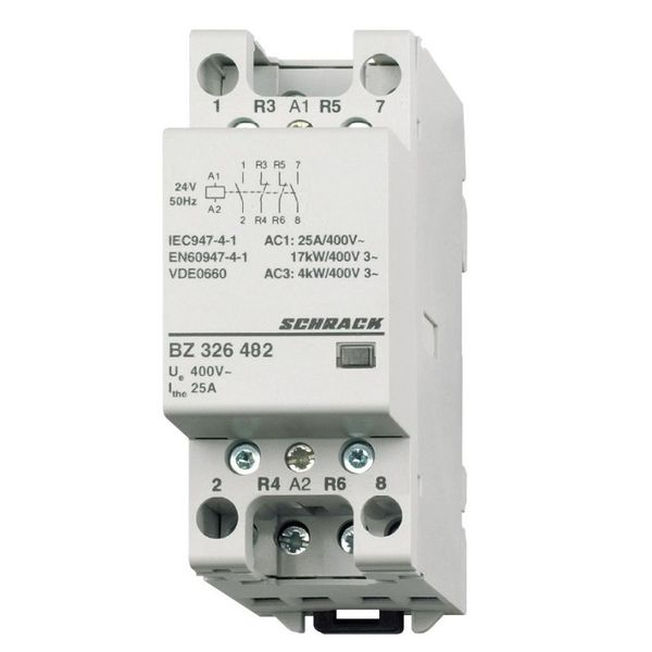 Modular contactor 25A, 2 NO + 2 NC, 24VAC, 2MW image 1