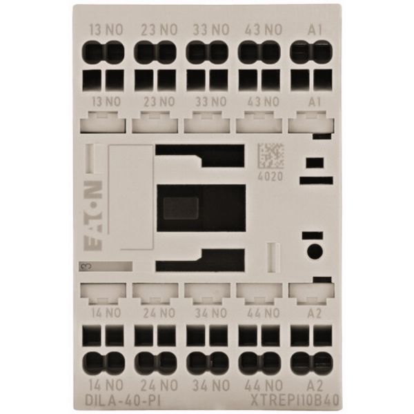 Contactor relay, 110 V 50 Hz, 120 V 60 Hz, 4 N/O, Push in terminals, AC operation image 1