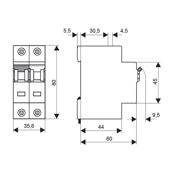 Miniature Circuit Breaker (MCB) C, 63A, 1+N, 6kA image 4