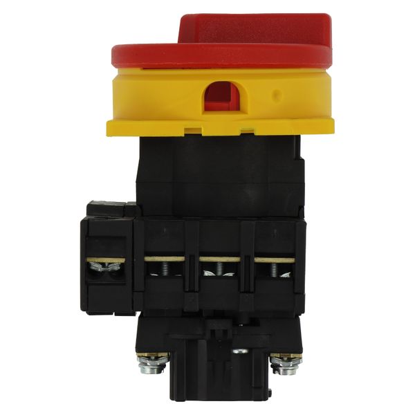 Main switch, P1, 40 A, flush mounting, 3 pole + N, Emergency switching off function, With red rotary handle and yellow locking ring, Lockable in the 0 image 24