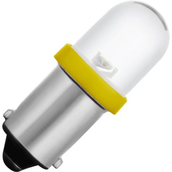 Ba9s Single Led T8.5x28 12V 20mA AC/DC Water Clear Yellow 20Khrs image 1