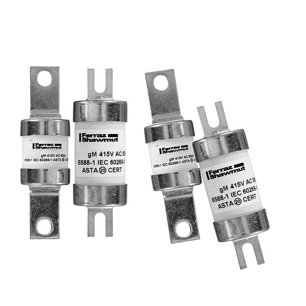 BS fuse-link IEC gM A3 415VAC 240VDC 63M80A BTIS Offset Tag image 2