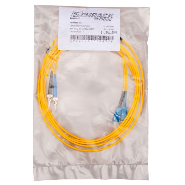 FO Patchcord Duplex ST/SC, 9/125æm OS2, LS0H-3, yellow, 5.0m image 3