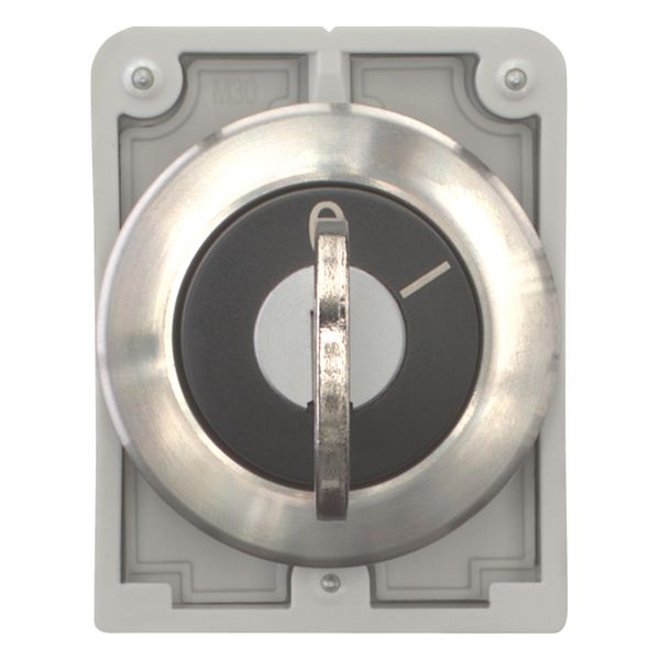 Key-operated actuator, Flat Front, momentary, 2 positions, Key withdrawable: 0, Bezel: stainless steel image 5