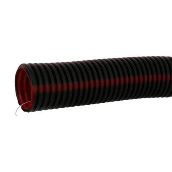 01591 Tube conduit for Ø110mm pipes with wire pullers for high currents - black with red stripes image 2