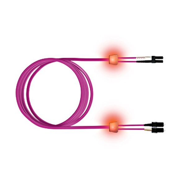 FO LED Patch Cord, Duplex, LCD/SCD, G50/125, OM4, 10m image 1