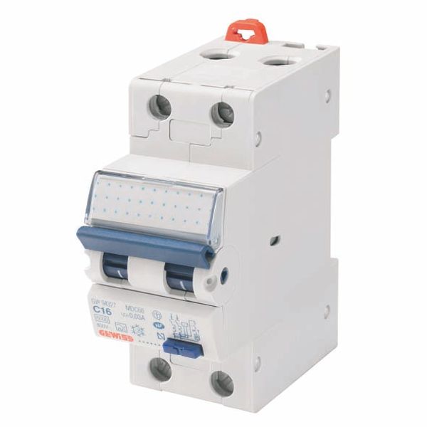 COMPACT RESIDUAL CURRENT CIRCUIT BREAKER WITH OVERCURRENT PROTECTION - MDC 100 - 2P CURVE B 10A TYPE A Idn=0,1A - 2 MODULES image 2