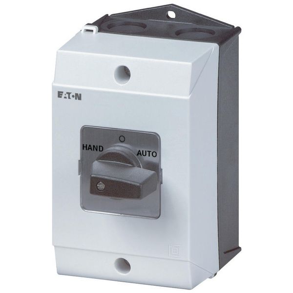 Reversing switches, T3, 32 A, surface mounting, 3 contact unit(s), Contacts: 5, 45 °, momentary, With 0 (Off) position, with spring-return from both d image 3