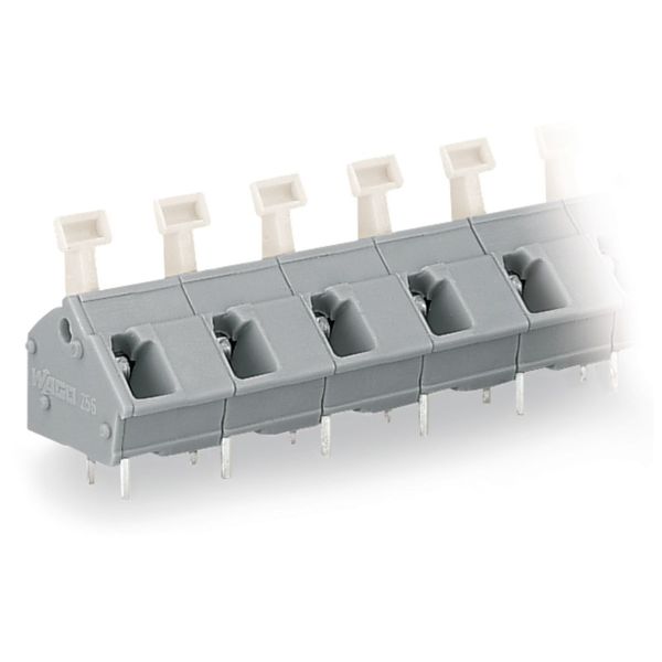 PCB terminal block push-button 2.5 mm² gray image 1