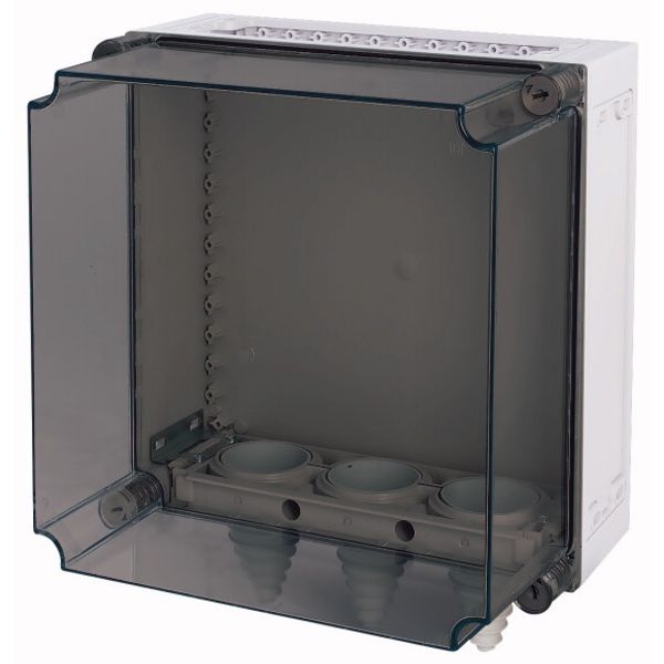 Panel enclosure, with gland plate and cable glands, HxWxD=375x375x275mm image 1