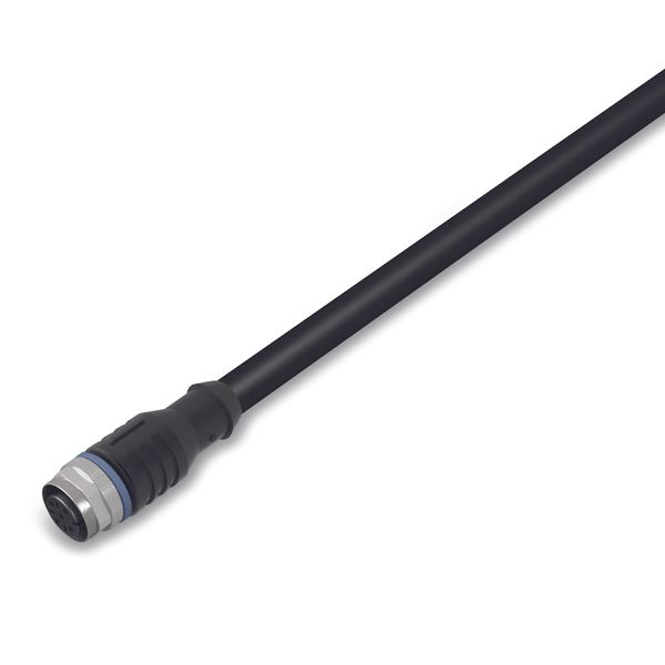 Sensor/Actuator cable M12A socket straight 4-pole image 1