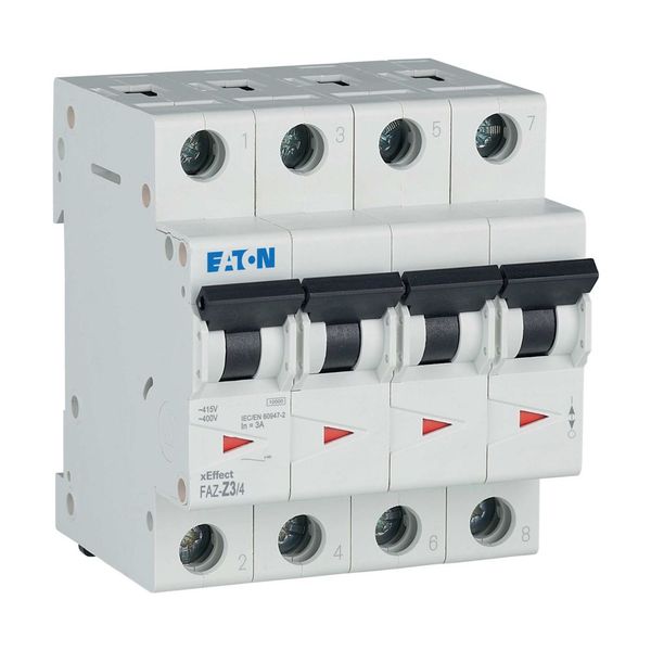 Miniature circuit breaker (MCB), 3 A, 4p, characteristic: Z image 18