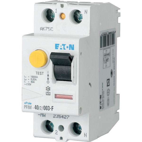 Residual current circuit breaker (RCCB), 63A, 2p, 30mA, type G/F image 2