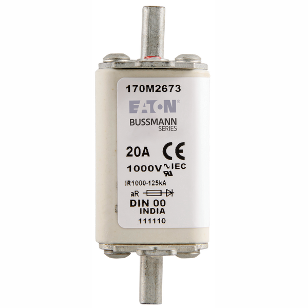 High-speed fuse (uR) S000 DIN43620 690Vac 200kA 50A gR protection type image 1