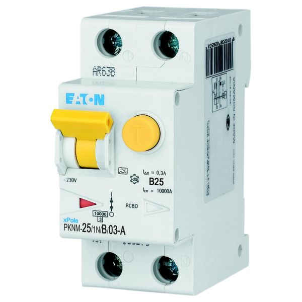 RCD/MCB combination, 25 A, 300 mA, MCB trip characteristic: B, 1p+N, RCD trip characteristic: A image 8