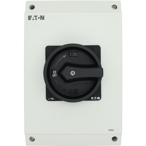 Main switch, P3, 100 A, surface mounting, 3 pole, STOP function, With black rotary handle and locking ring, Lockable in the 0 (Off) position image 4