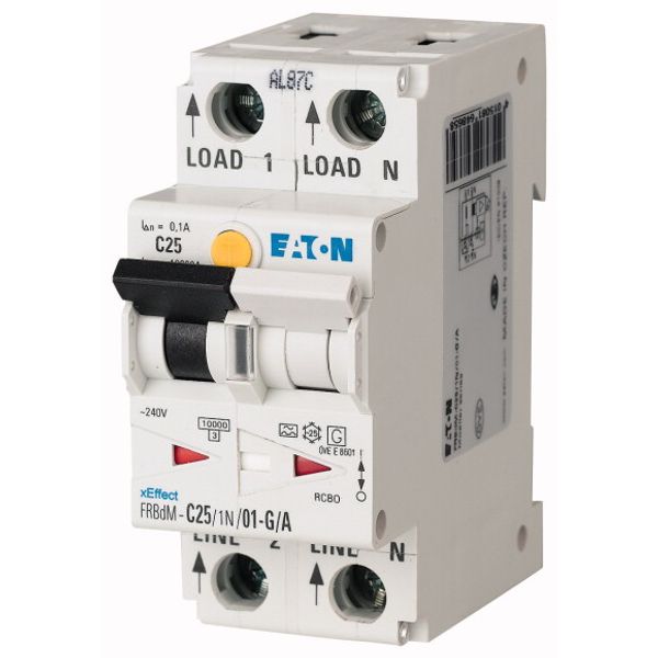 Electronic RCD/MCB combination, 10 A, 10 mA, MCB trip characteristic: B, 1p+N, RCD trip characteristic: A image 1