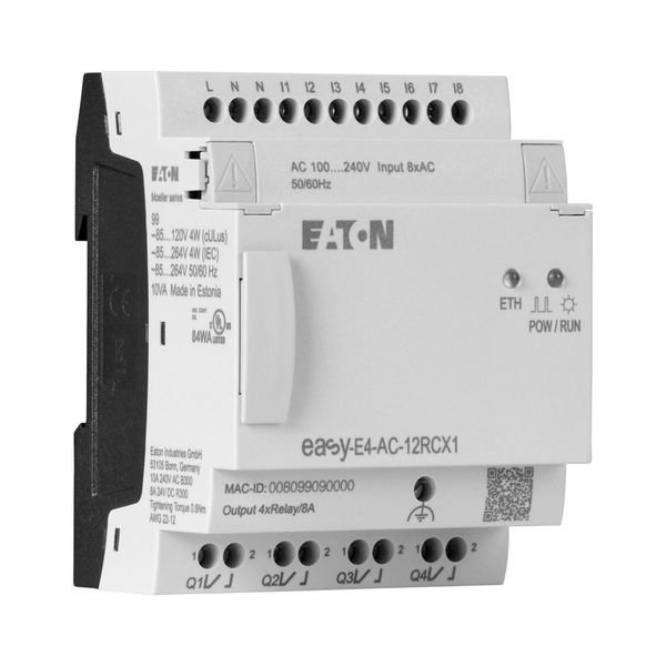 Control relays, easyE4 (expandable, Ethernet), 100 - 240 V AC, 110 - 220 V DC (cULus: 100 - 110 V DC), Inputs Digital: 8, screw terminal image 18