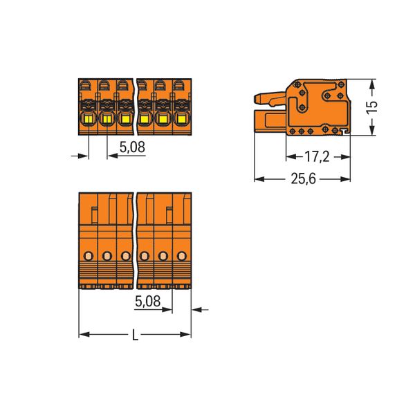 2231-323/102-000 1-conductor female connector; push-button; Push-in CAGE CLAMP® image 5