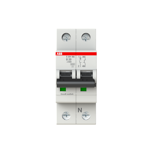 S201-B20NA Miniature Circuit Breaker - 1+NP - B - 20 A image 5