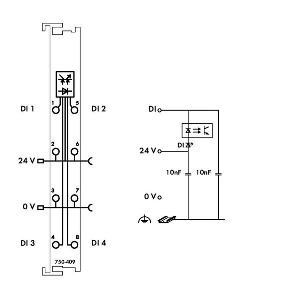 4-channel digital input 24 VDC 0.2 ms light gray image 4