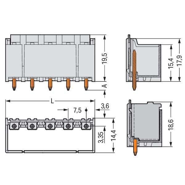 2092-3405 THT male header; 1.4 mm Ø solder pin; straight image 6