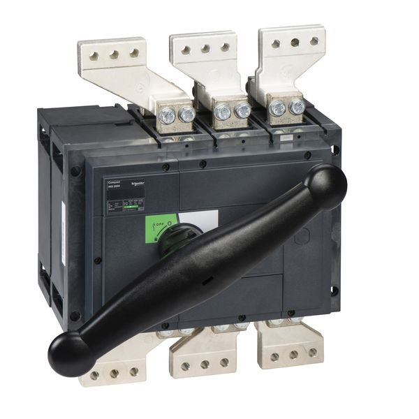 switch disconnector, Compact INS2000 , 2000 A, standard version with black rotary handle, 3 poles image 3