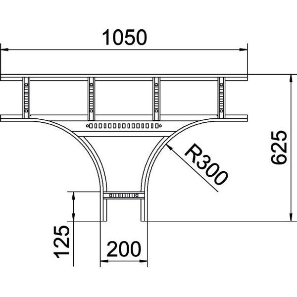 LT 1120 R3 FT T piece for cable ladder 110x200 image 2