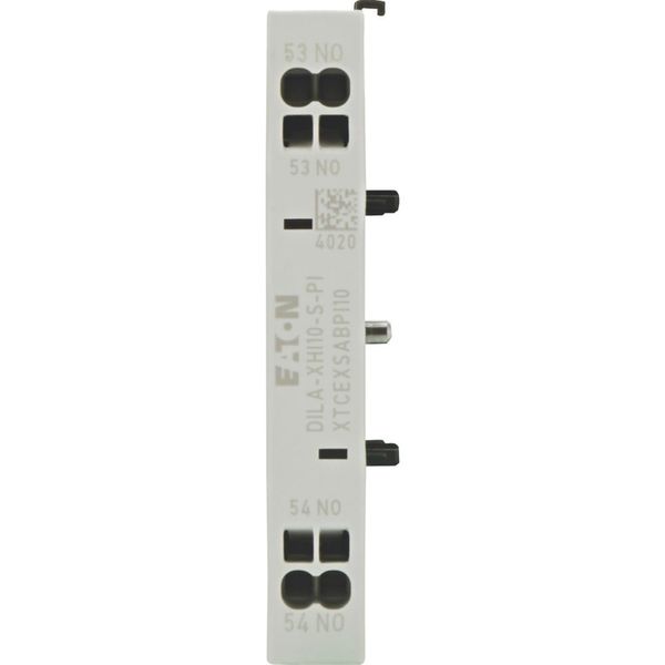 Auxiliary contact module, 1 pole, Ith= 16 A, 1 N/O, Side mounted, Push in terminals, DILA, DILM7 - DILM15 image 11