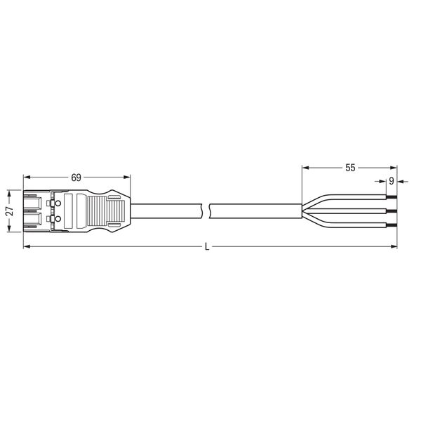 pre-assembled connecting cable B2ca Plug/open-ended gray image 7
