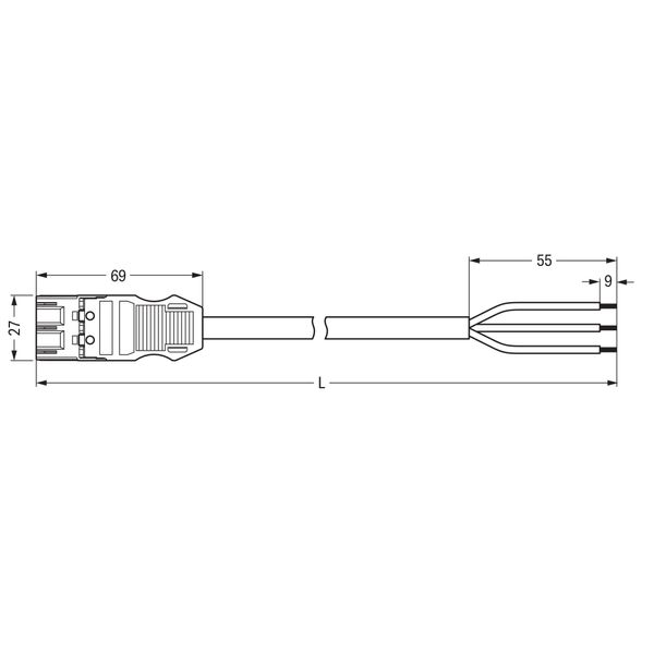 pre-assembled connecting cable B2ca Plug/open-ended gray image 5