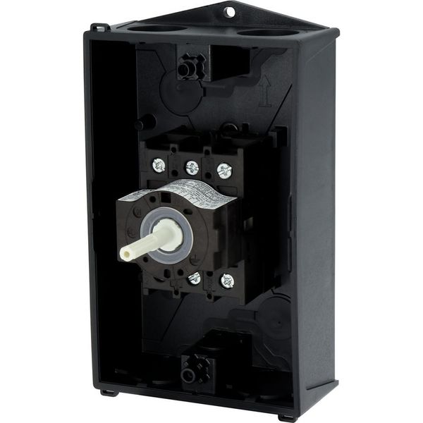Main switch, P1, 25 A, surface mounting, 3 pole, STOP function, With black rotary handle and locking ring, Lockable in the 0 (Off) position image 54